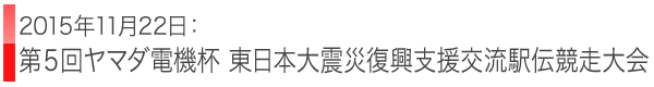 第５回ヤマダ電機杯 東日本大震災復興支援交流駅伝競走大会