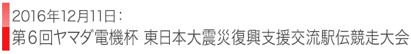 第6回ヤマダ電機杯 東日本大震災復興支援交流駅伝競走大会